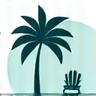 Ícono de palmera o silla de playa