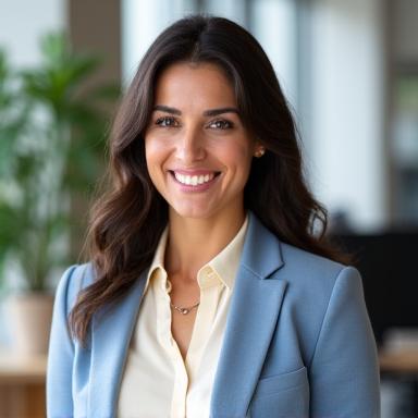 Retrato de Carolina Jiménez, Asesora Financiera Senior
